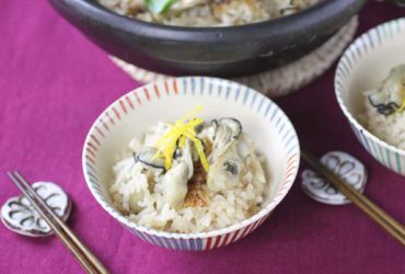 土鍋で牡蠣ご飯